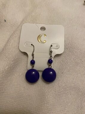 Classic Drop Earrings in Deep Purple